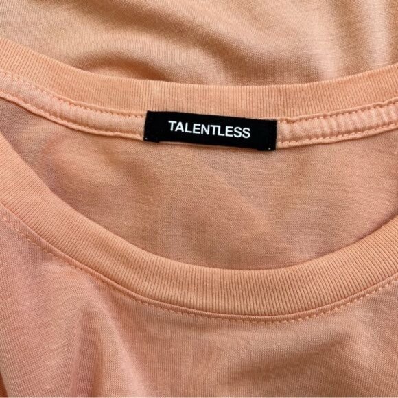 Talentless Modal Short Sleeve Tee in Peach - M - Picture 4 of 5